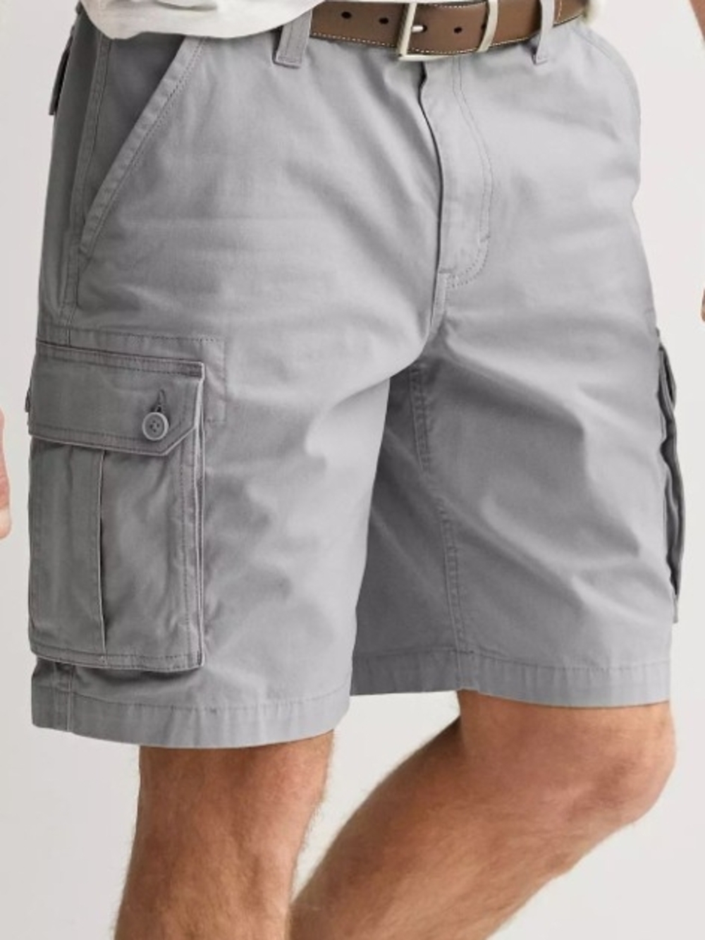 Sonoma Men's Cargo Shorts in Light Gray 10-in. Inseam